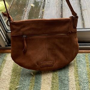 Lucky Brand Carmen Burnt Orange Suede Tassel Crossbody Handbag